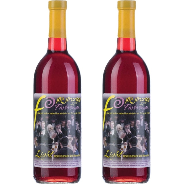 Kit x 2 - Vino Tinto Kosher Farbrengen Light Red Concord USA Extra Kosher Farbrengen Farbrengen Light Red Concord