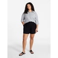 thumbnail image 2 of Terra & Sky Women's Plus Linen Blend Shorts, Sizes 0X-4X, 2 of 5