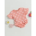 thumbnail image 3 of Biekopu Baby Girl 2Pcs Summer Outfits Short Sleeve Round Neck Floral Tops + Bloomer Shorts Set Infant Clothes, 3 of 9