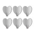 thumbnail image 1 of 6pcs Stainless Steel Traceless Creative Heart-Shaped Simple Pothook Sticky Hook For Hotel Home Office Keys, 1 of 2
