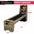 thumbnail image 2 of 7.3 ft. Roll and Score Arcade with Electronic Scoring and Ball Return System, Brown by MD Sports, 2 of 7