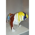 thumbnail image 5 of Nifao Modern art resin multicolored Bulldog statue – Home Decor Sculpture, 28"L x 12"W x 16"H, 5 of 11