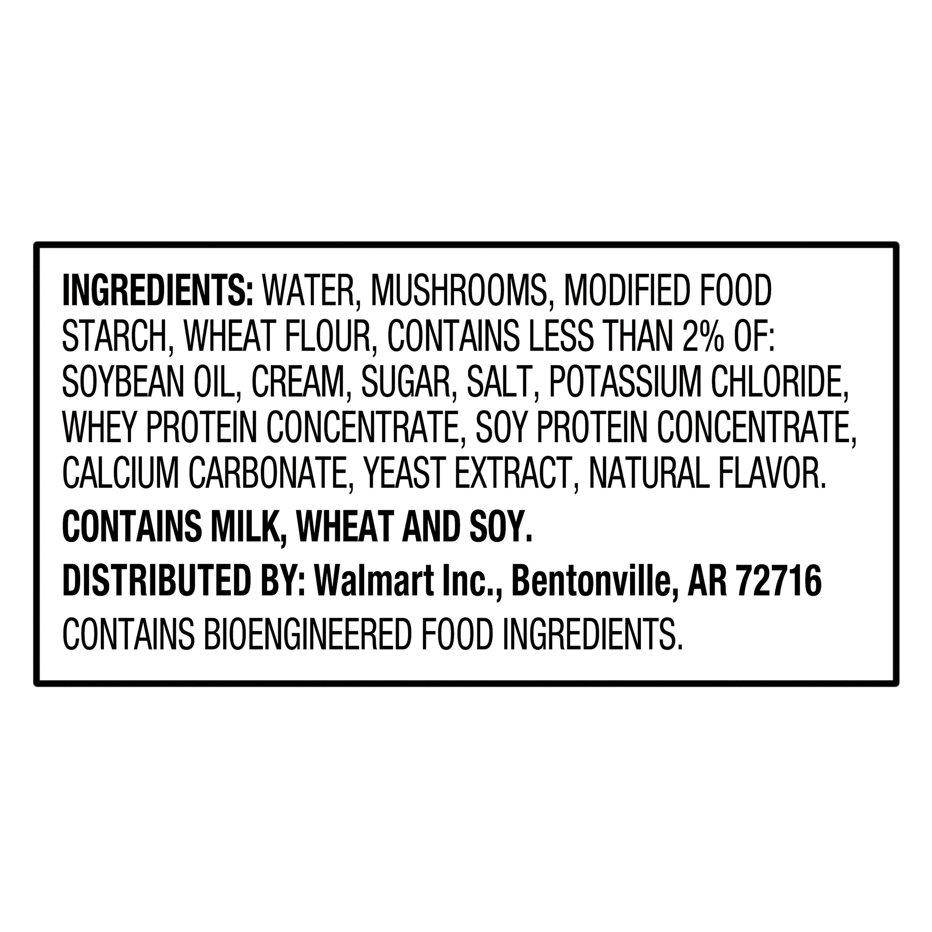 Great Value Heart Healthy 98% Fat Free and 50% Less Sodium Cream of Mushroom Condensed Soup, Family Size, 26 oz Can