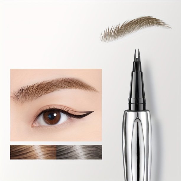Pisexur Belleza Maquillaje Lápiz de cejas fino de doble punta, resistente al agua y al sudor, de larga duración, modelado natural y tridimensional, sin decoloración.para mujeres y hombres