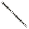 thumbnail image 2 of Stainless Steel Bracelet Links Link, Other Men's 14.17 mm 8 in Chisel Polished Black IP-plated, 2 of 4