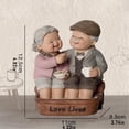thumbnail image 3 of Fiudx Figura de Pareja de San Valentín, Decoración de Resina, Detalles Pintados a Mano, Accesorio de Jardín En Miniatura, Decoración para Bodas, Regalo Romántico para Parejas Mayores, Juego de 1 Piez, 3 of 4