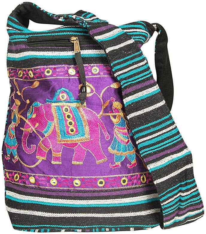 Tribe Azure Elephant Hobo Shoulder Bag Crossbody Female Medium