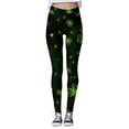 thumbnail image 4 of 2025 Leggings for Women Workout Under Garments for Women Plus Out Leggings St Pa Soft Leggings Plus Day Print Color Block Soft Boxers for Women Pants Soft Stretchy Leggings, 4 of 4