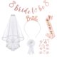 thumbnail image 1 of Conjunto De Decoración De Despedida De Soltera De Oro Rosa Para Despedida De Soltera Novia Para Ser Diadema Novia Para Ser Faja Y Velo Insignia Nupcial Accesorios De Ducha Nupcial Vogacara AP005899-00, 1 of 6