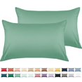 thumbnail image 1 of Chenchen Cotton Pillow Cases Standard Size Set of 2, 600 Thread Count Pillowcases 20x26 Inches, Soft Long Staple Cotton Pillowcases Breathable with Envelope Closure,Zephyr Green, 1 of 1