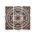 thumbnail image 3 of DecMode Indoor Brown Wood Traditional Wall Decor, Set of 3, 3 of 6