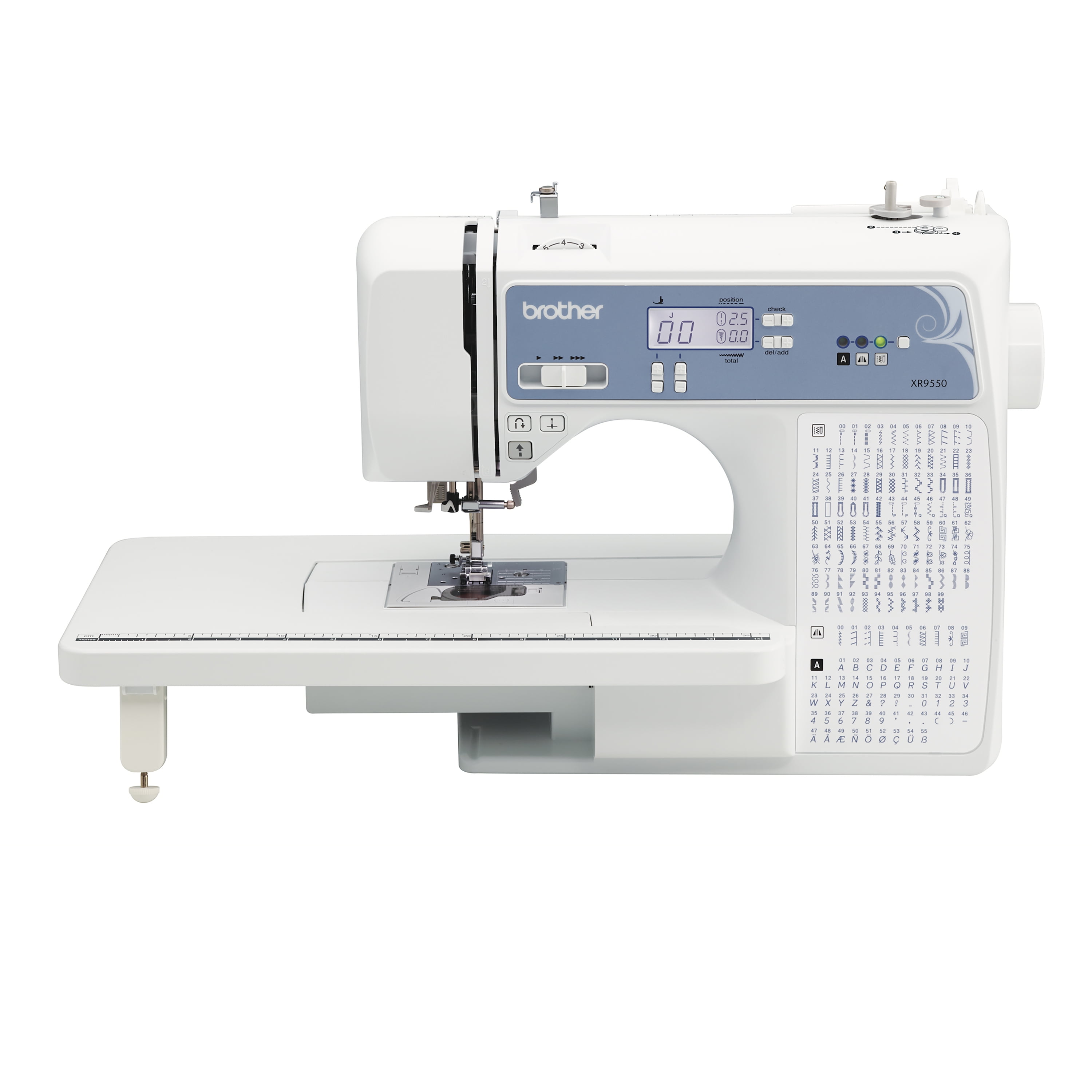 Brother Xr9550 Sewing And Quilting Machine With Lcd Wide Table 8 Sewing Feet Walmart Com Walmart Com