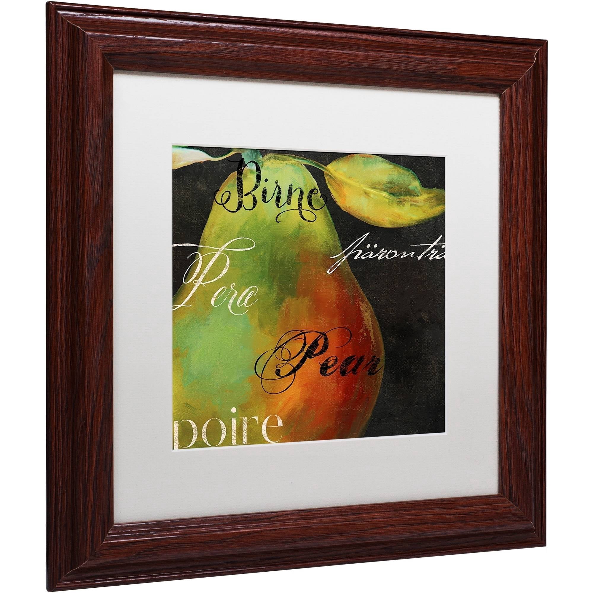 Trademark Fine Art "Painted Pear I" Canvas Art by Color Bakery White Matte, Wood Frame