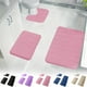 thumbnail image 1 of Juego de 3 Alfombras de Baño - Tapetes Absorbentes de Algodón Acolchado y Antideslizantes, 40 X 60 Cm + 50 X 40 Cm + 50 X 81 Cm, Suaves y de Secado Rápido para Baño, Ducha y Uso Doméstico., 1 of 6