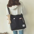 thumbnail image 3 of [Nuevo Producto] Bolsa De Lona De Verano Mujer De Gran Capacidad De Un Hombro Diagonal Versión Coreana Viajero De La Universidad Estudiante Clase Escuela Casual Tela Lateral Bolso De, 3 of 4