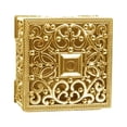 thumbnail image 4 of Gift Box Wedding Plated Plastic Favor Case Candy Snack Storage Box for Party gold square, 4 of 9