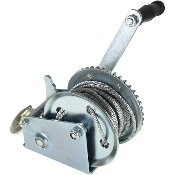 EPOTOOR Heavy Duty Hand Winch 1600LBS Hand Winch Steel Boat Trailer