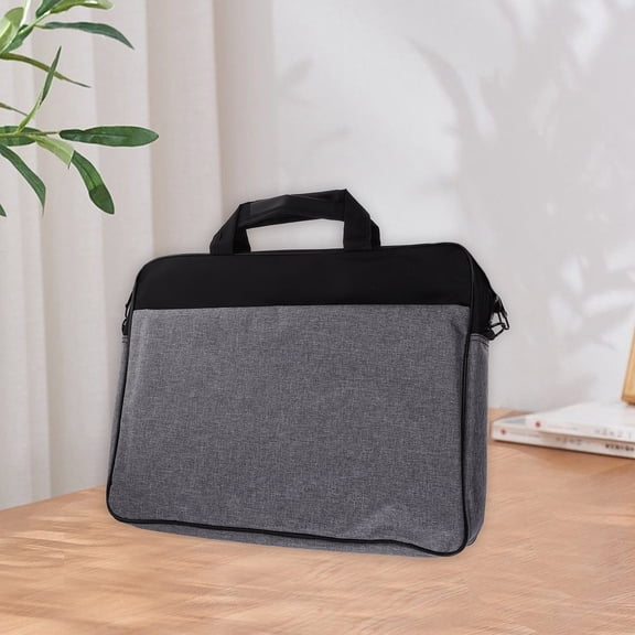 OUNONA Grey Laptop Case Scratch Resistant Polyester Computer Bag with Extra Front Pocket for Storage Use