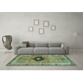 thumbnail image 3 of Ahgly Company Indoor Rectangle Persian Turquoise Blue Traditional Area Rugs, 4' x 6', 3 of 4