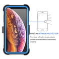 thumbnail image 2 of iPhone XS Max Case, iPhone 6.5" Cover, iPhone XS Max Holster Belt Clip, Njjex [Blue] [Built-in Screen Protector] Kickstand Holster Belt Clip Armor Case Cover For iPhone XS Max 6.5" 2018 Released, 2 of 6