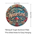 thumbnail image 2 of Welcome to Wonderland Round Tin Sign Vintage Metal Poster Living Room Bar Man Cave Home Wall Art Decor 8x8inch, 2 of 8