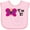 AD-Pink, variant on Inktastic 2nd Birthday I'm Two Girls Butterfly Girls Baby Bib