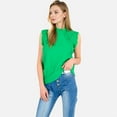 thumbnail image 7 of Women's Sleeveless Knit Sweater Top with Fringe Shoulder Detail - Large, Green, 7 of 7