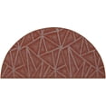 thumbnail image 1 of Indoor Outdoor custom size area rugs made in USA pattern Geometrical comes in Ten colors and Nine shapes rectangular,round,square,runners,oval,octagon,halfround - Rust, 54" x 108" halfround Area Rugs, 1 of 1