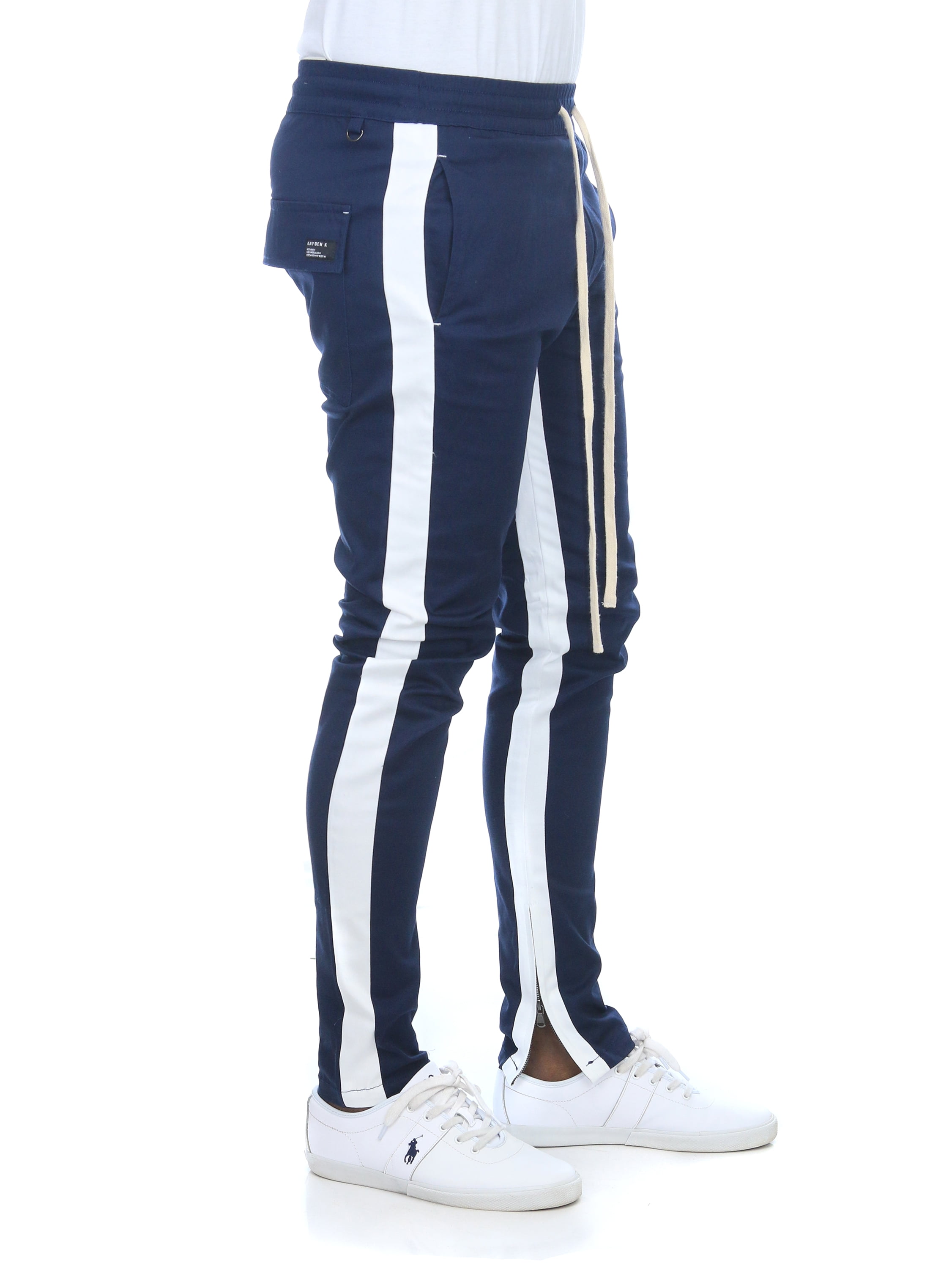 dual stripe track pants