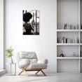 thumbnail image 3 of ZHONGYUTONG African American Wall Art Eiffel Tower Canvas Pink and Black Afro Pictures Black Woman Painting for Girl Room Decor Framed (16.00" x 24.00"), 3 of 5