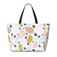 thumbnail image 2 of Kdxio Geometric Spots for Beach Bag for Women Large Beach Tote Bag Waterproof Sandproof Swim Bag with Zipper Pockets Beach Vacation Travel, 2 of 7