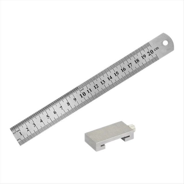 Metal Carpintero Carpintería Cuadrado Herramientas de Carpintería Regla de Acero de Carpintería Bloque de Límite de Posicionamiento Medición 200 mm