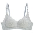 thumbnail image 1 of Bra Women Simple Stripe Adjustable Shoulder Strap Underwire Underwear Bra, 1 of 3