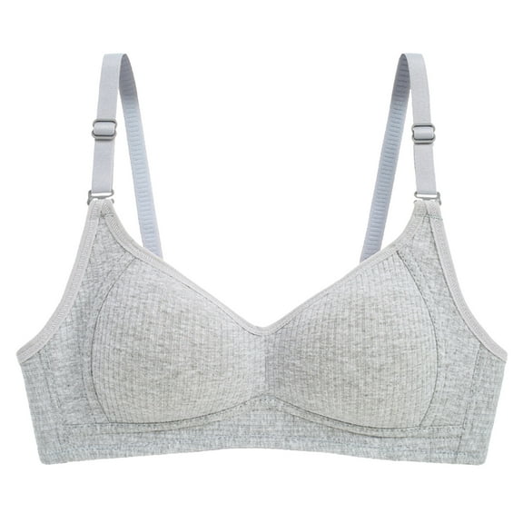 KDFJPTH Sports Bras For Women Push-Up Bralettes Solid Grey 36