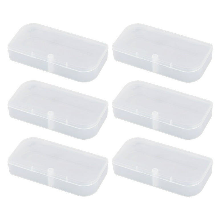 6Pcs Small Plastic Storage Box with Lid Small Storage Bin Box Sundries  Storage Box