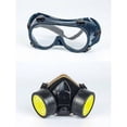 thumbnail image 2 of Complete Filtering Respirator Protection Industrial Chemical Paints, Insecticide Gases, Dust Goggles Set with Two Valves, 2 of 5