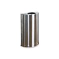 thumbnail image 4 of Rubbermaid European and Metallic Open Top Receptacle, Half-Round, 12 gal, Satin Stainless, 4 of 5
