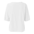 thumbnail image 4 of Clothing 2025 Womens Casual Short Sleeve Button Down Shirts Summer Plain Top Blouses with Pockets Womens Short Sleeve Button Down Shirts Official Collar Blouse Basic Simple Dress Shirt, 4 of 4