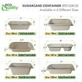 thumbnail image 4 of EcoQuality 24oz Disposable Bowls with Clear Lids - Rectangular Compostable Sugarcane Fiber Biodegradable Paper Bowls Eco-Friendly Take Out Food Storage Containers, Microwave Safe, Meal Prep (500 PACK), 4 of 8