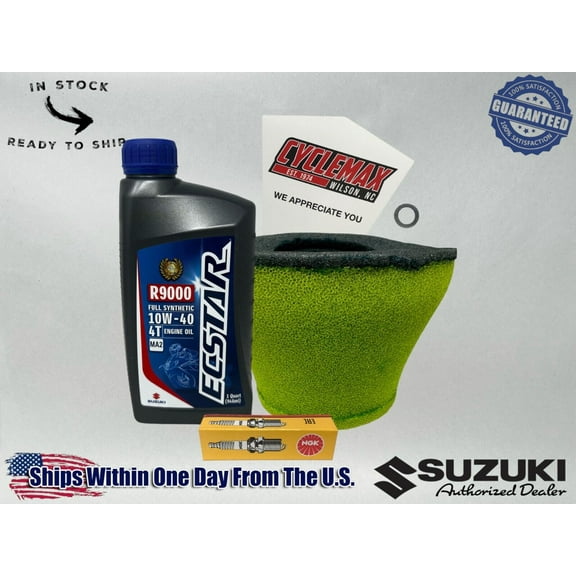 Cyclemax Full-Synthetic Ecstar R9000 Oil Change Kit fits 2002-2023 Suzuki RM85