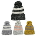 thumbnail image 3 of FAWUUDO Women Winter Knitted Cap Beanie Soft Warm Hat with Red Snowflake, 3 of 3