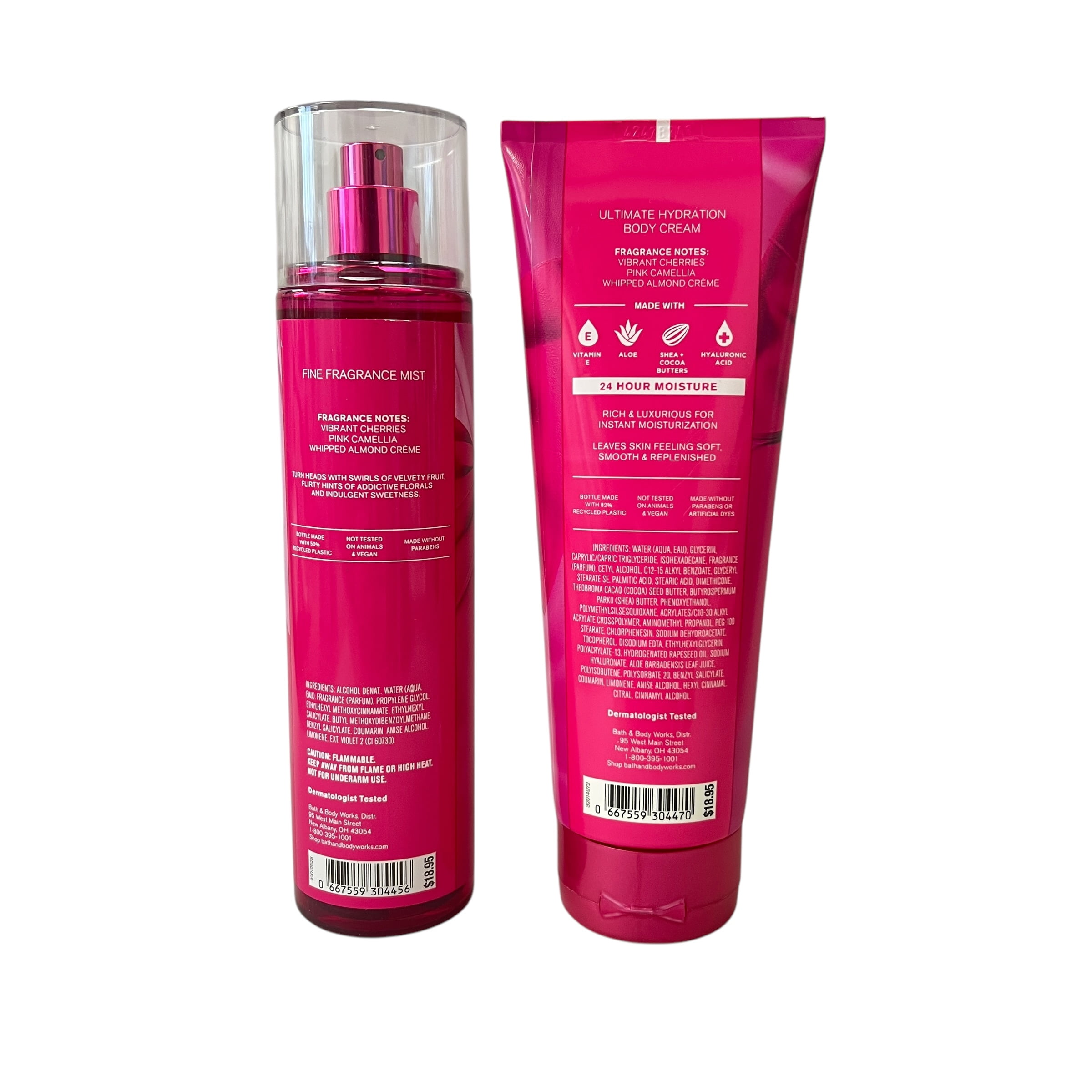 Bath & Body Works Perfect In Pink Fine Fragrance Mist & Body Cream 8 fl oz