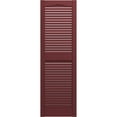 thumbnail image 6 of Ekena Millwork 14 1/2"W x 79"H Lifetime Vinyl, TailorMade Cathedral Top Center Mullion, Open Louver Shutters, w/Shutter-Loks (Per Pair), Wineberry, 6 of 7