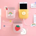 thumbnail image 4 of Multipurpose Wall Hanging Rack Colorful Cute Printed Cartoon Stationery Makeup Brush Remote Control Storage Box Bedside Mobile Phone Hanger, 4 of 6