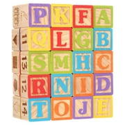 Spark Create Imagine ABC Wooden Blocks, 40 Pieces, Baby and Toddler Toys for Ages 18 months and older