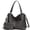 Grey E, variant on Vintage PU Leather Tote Handbag for Women, 2-in-1 Top Handle Satchel Crossbody Shoulder Bag, Casual Daily Work Travel Purse