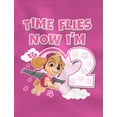 thumbnail image 2 of Nickelodeon Paw Patrol Skye Birthday Girl 2nd Birthday Gift Toddler Girls Shirt Time Flies 3T, 2 of 5