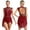 Burgundy, variant on ​​Women Sleeveless Figure Ice Skating Ballet Dance Leotard Lyrical Dress Dusty Pink S