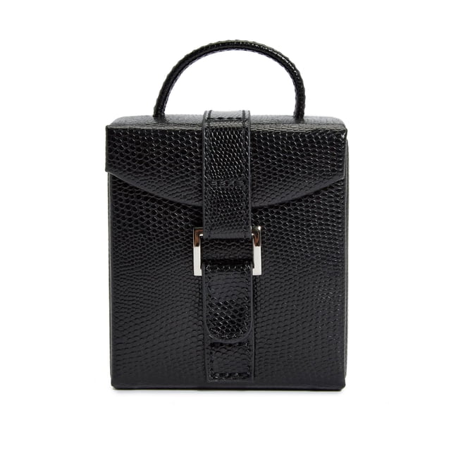 Joyero WOLF Heritage plegable negro con 3 compartimentos