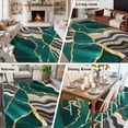 thumbnail image 5 of 5'x8' Area Rugs, Green Marble Indoor Outdoor Area Rug for Living Room Bedroom, Grey Gold Texture Vintage Farmhouse Art Washable Bathroom Rugs Kitchen Floor Carpet Mats Home Decor Aesthetic, 5 of 8